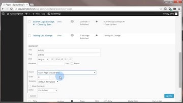 How-To Change a page URL and parent/child relationship in Wordpress