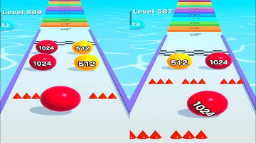 Very Satisfying Mobile Game Ballrun 2048 ! Max Level 586 to 594 #ballrun2048 #ariyansnax