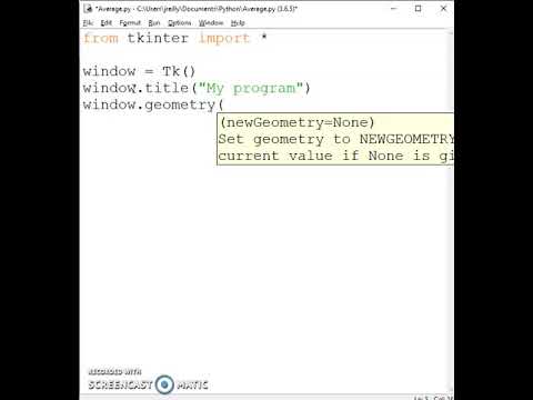 2 Tkinter: First window