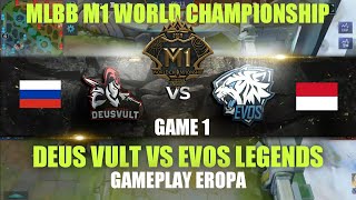 EVOS Legends (Indonesia) vs DEUS VULT (Rusia) • Game 1 | Grup D M1