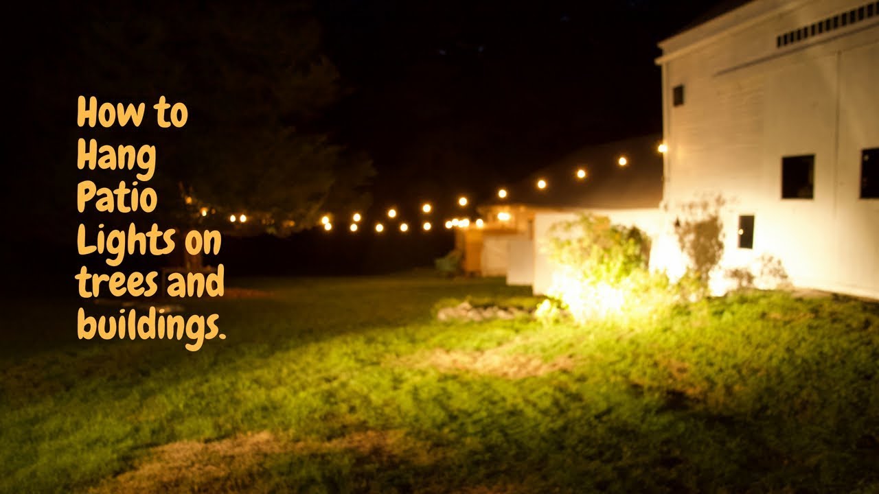 How to hang patio lights on the barn, Chasing the Dream YouTube