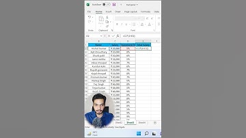 How To Calculate Salary Increment Based on Designation sheet | salary Increment sheet #Excel #shorts