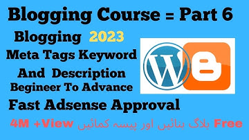 blogging course | meta tags keyword & description | blogger se paise kasie kamaye