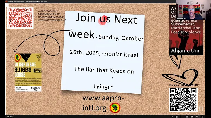 "Our Ancestor's Voices - Concrete Pan-African Work in Africa Today!"