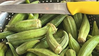 FASTEST AND EASY WAY OF SLICING OKRA/BAMYA #video #viral #how #live