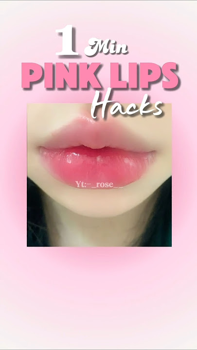 How to get PINK LIPS in 1 min👄💗#trending #viral #skincare #lips #pink #korean #fypシ゚viral #aesthetic