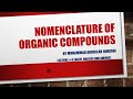 BSc-II Organic Chemistry|| Nomenclature of Organic Compounds (Alkyl Halide and Amines)|| Lecture # 8