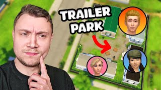 Building a base game trailer park for the BFF household (Sims 4 reno)