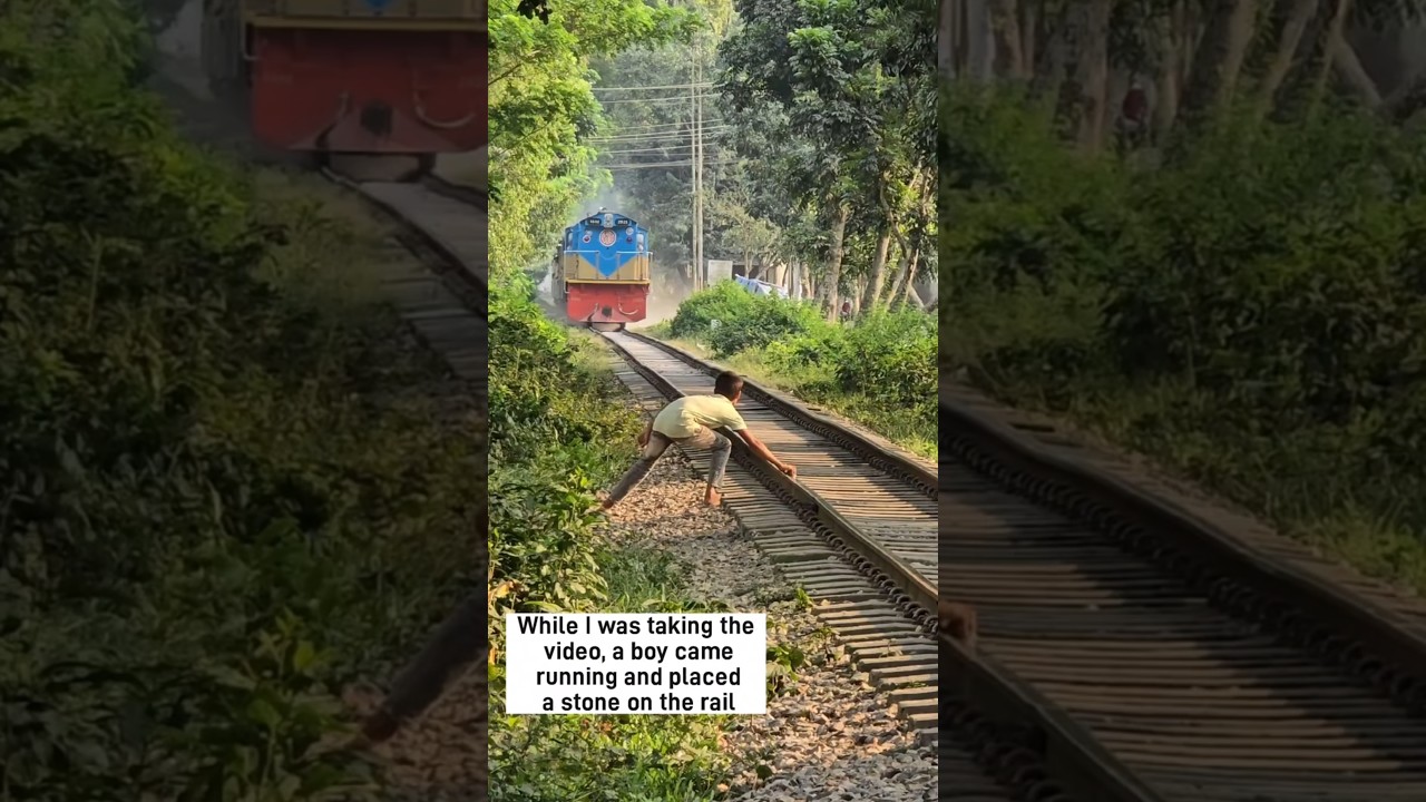 Stone on railway track, what happens on wheels! 