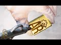Zippo lighter rebuild and laser engraving – 24 carat gold play button edition