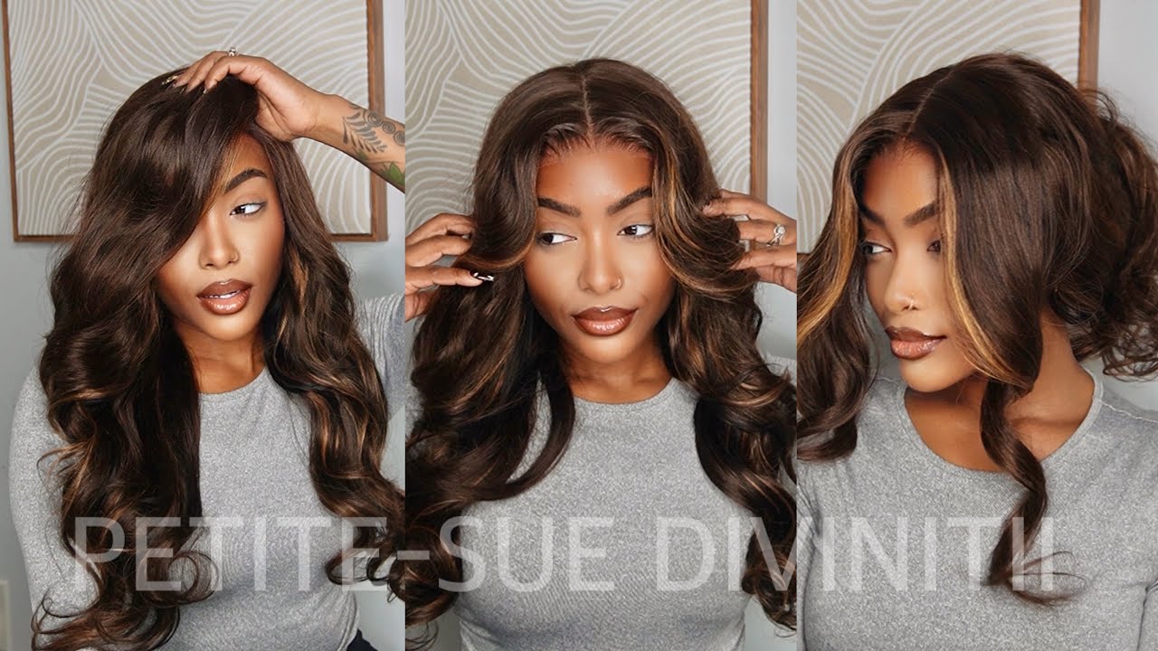 UNICE Pre Everything -13x4 Glueless Curtain Bang Lace Wig w/ Blonde Highlights Glueless Curtain Bangs Tutorial from Unice Hair | TikTok main image 3
