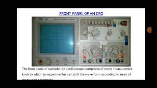 Front panel of an CRO