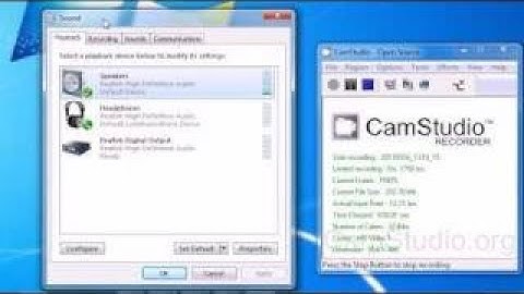 Recording Speakers AND Mic Using Stereo Mix in Windows 7 with CamStudio