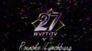 WVFT-TV 27 (now WFXR) Roanoke, VA Sign-Off from Summer 1988