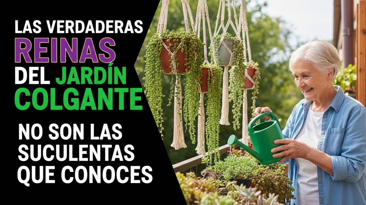 🌿11 Suculentas IMPACTANTES para MACETAS COLGANTES 🌱 | (FÁCILES de cuidar y la ENVIDIA de todos 😍)