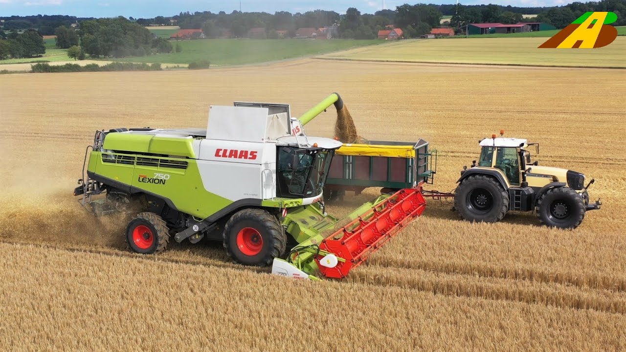 Getreideernte 2020 - Fendt 93? & Claas Lexion 750 im Ernteeinsatz beim Landwirt in Niedersachsen