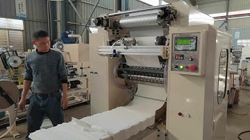 Automatic 2 Lines Full Embossing Facial Tissue Paper Converting Machine