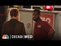 Herrmann Helps Halstead and Scott Out of Halstead’s Burning Building | NBC’s Chicago Med