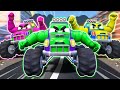 Les méchants CLONES de Monster Truck HULK détruisent CAR CITY ! - Bataille épique de voitures robots