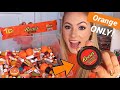 💥🧡 My ORANGE Lip Balms Choose What I Eat for 24 Hours! *SATISFYING*