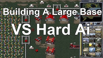 Building A Large Base VS Hard Ai - Command and Conquer Red Alert Remastered