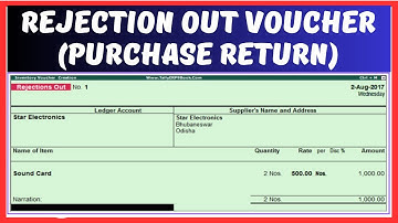 Rejection Outward Notes in Tally ERP in Hindi | Rejection In And Out In Tally | Tally ERP