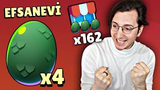 OYUNDAKİ EN BÜYÜK YUMURTA AÇILIMIx4 EFSANEVİ ATTI #brawlstars