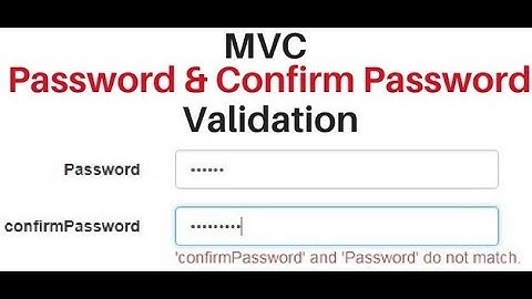 mvc validation data annotations compare password attribute