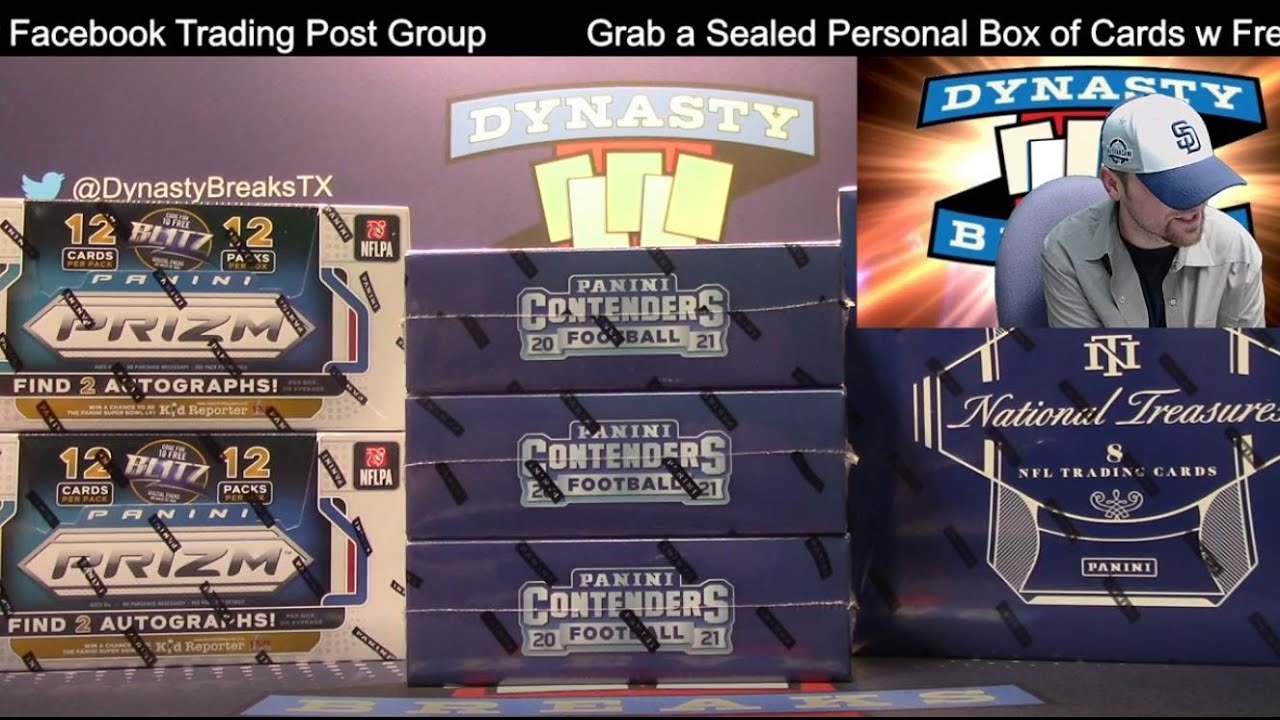 2021 National Treasures and Prizm Football Card 10 Box Mixer 8 Sports