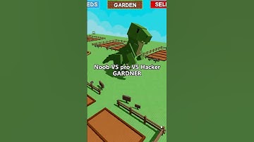 Noob VS Pro VS Hacker GARDENER #growagarden
