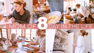 Mom of 8 Kids Day In The Life \\ Homemaker, Cleaning, Organizing + Cooking