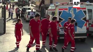 Morgue set up in local school for bus crash victims in Avellino