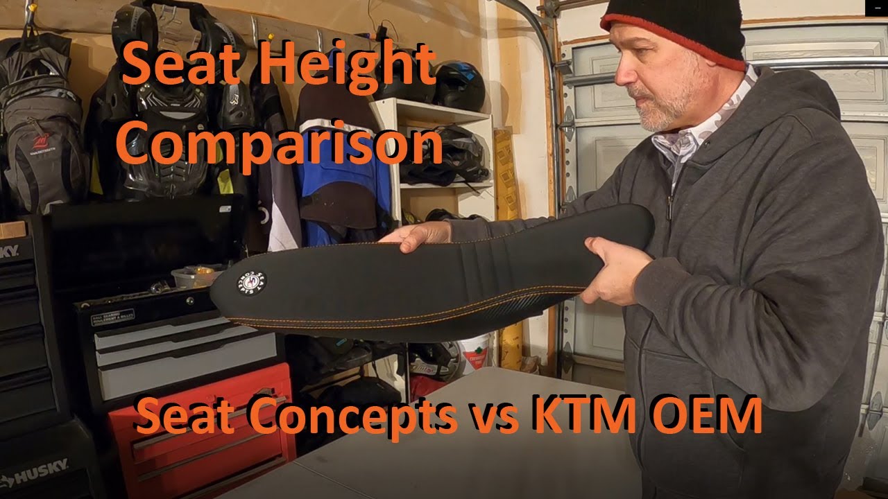 KTM excf 350 Low Seat Concepts vs OEM Seat Height YouTube