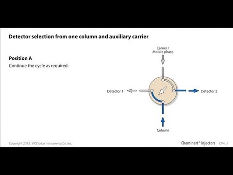 Cheminert detector selection from one column with auxiliary carrier