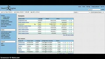 Brief overview of the Sketch Engine