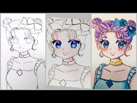 Video Vẽ Tranh Màu Nước Đơn Giản Dễ Vẽ | Ru Seen95 - youtube