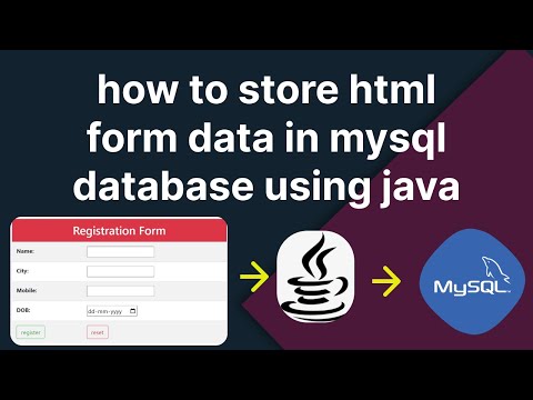 how to store html form data in mysql database using java | Java Servlet and JDBC Example