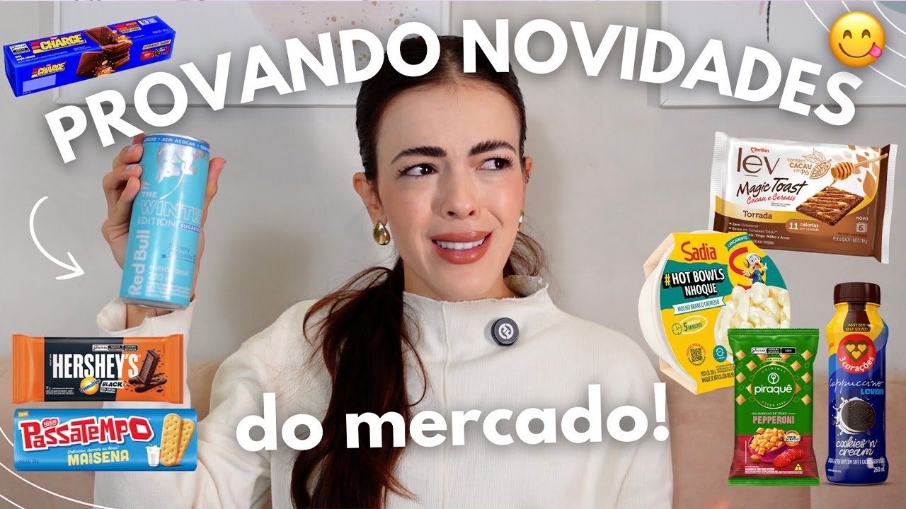 PROVANDO NOVIDADES DO MERCADO: MAGIC TOAST CACAU, BISCOITO CHARGE, HERSHEY'S BLACK, RED BULL E MAIS!