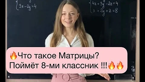 🔥Что такое Матрицы и зачем они? Метод Гаусса. Поймет 8-ми классник!🔥
