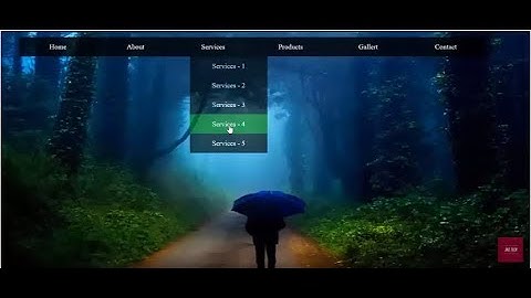 How To Create Transparent Drop down menu in Html and Css | Html dropdown with transparent background
