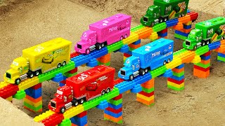 Find And Rescue Rainbow MC Mcqueen Container Truck  - Cleaning Truck Toys