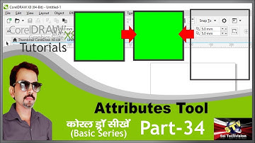 How to use Attributes Tool in CorelDraw X8 in Hindi (Basic Series) Part-34