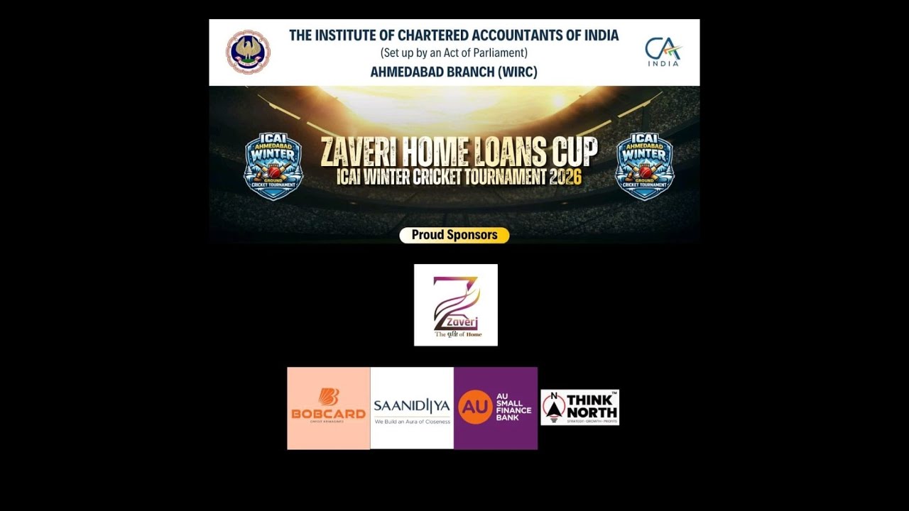 ZAVERI HOME LOANS CUP - ICAI WINTER CRICKET 2026 II DAY 1 II GROUND 1