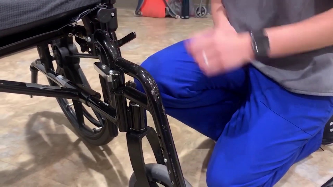 Putting on and taking off leg rests of wheelchair YouTube