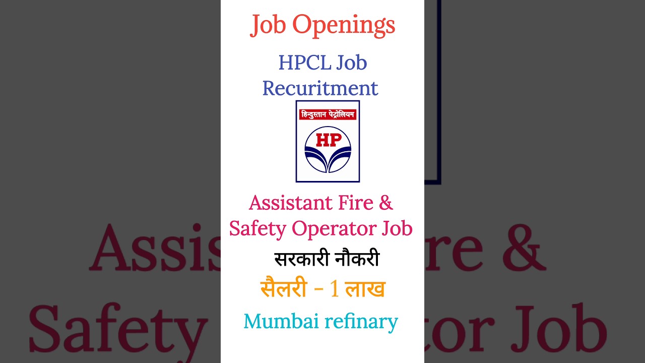 HPCL Fire Safety Operator Job Vacancy 2023 || 