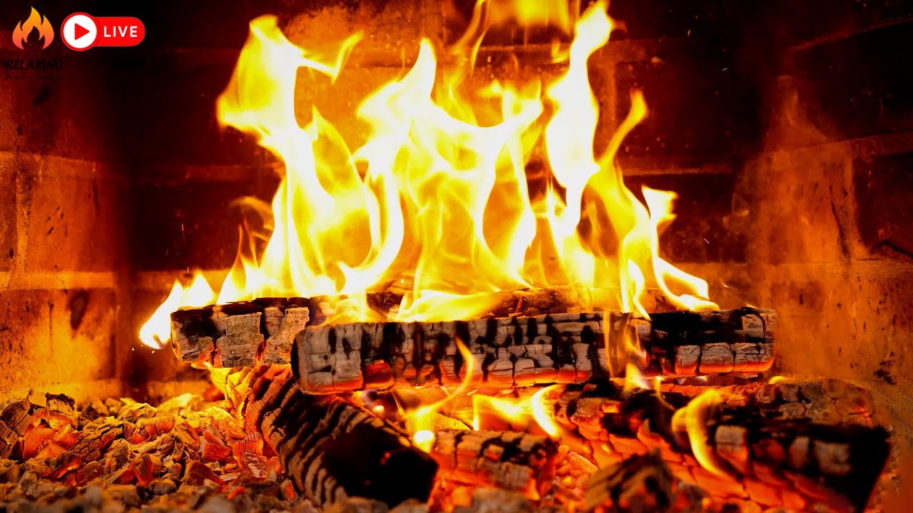 Cozy Night by the Fireplace 🔥 🔥 🔥 Fireplace Sounds for a Peaceful and ...