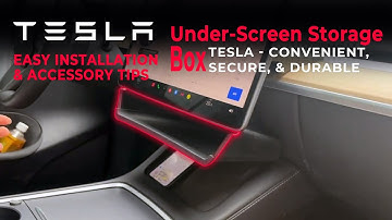 Under Screen Storage Box For Tesla Model 3 & Y  Convenient and Stable!