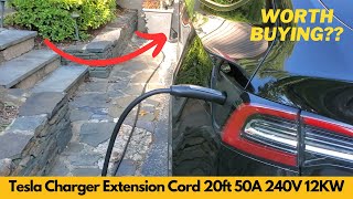 Tesla Charger Extension Cord 20Ft 50A 240V 12Kw For Tesla Model Xy3Scybertruck Worth Buying?