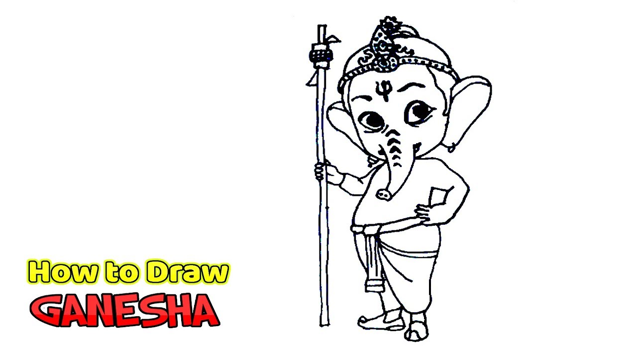 Featured image of post Pencil Cartoon Ganesh Drawing Easy - How to draw baby hanuman.