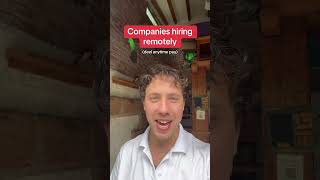 Companies hiring for remote jobs now #corporatelife #wfh #9to5 #jobsearch